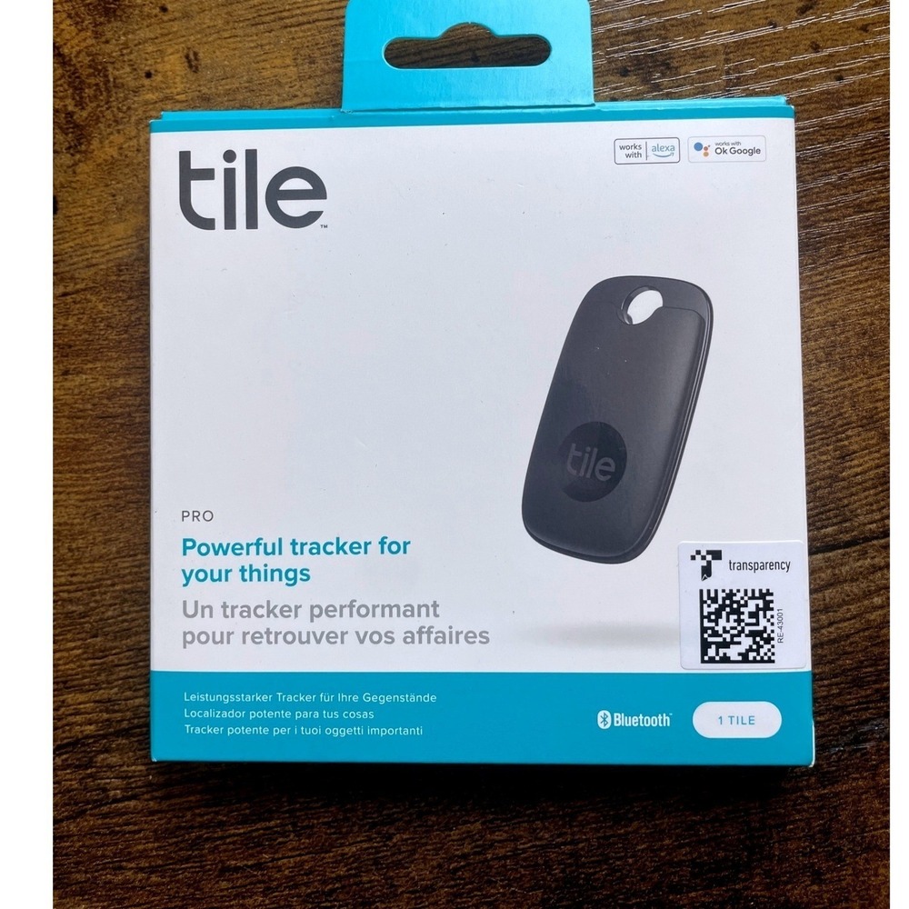 Tile Pro Bluetooth Tracker 1-Pack NEW IN BOX Black GPS Location
